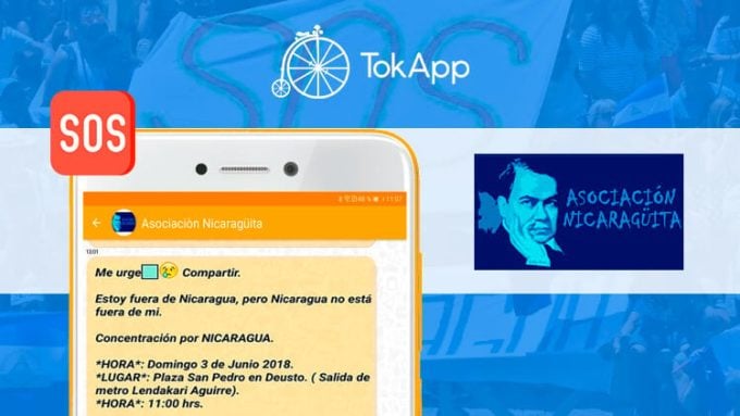 Asociación Nicaragüita: La voz de Nicaragua en España usa TokApp