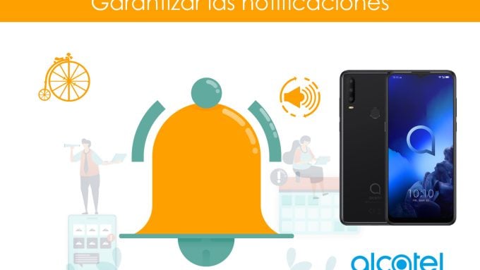 Garantizar notificaciones en teléfonos Alcatel