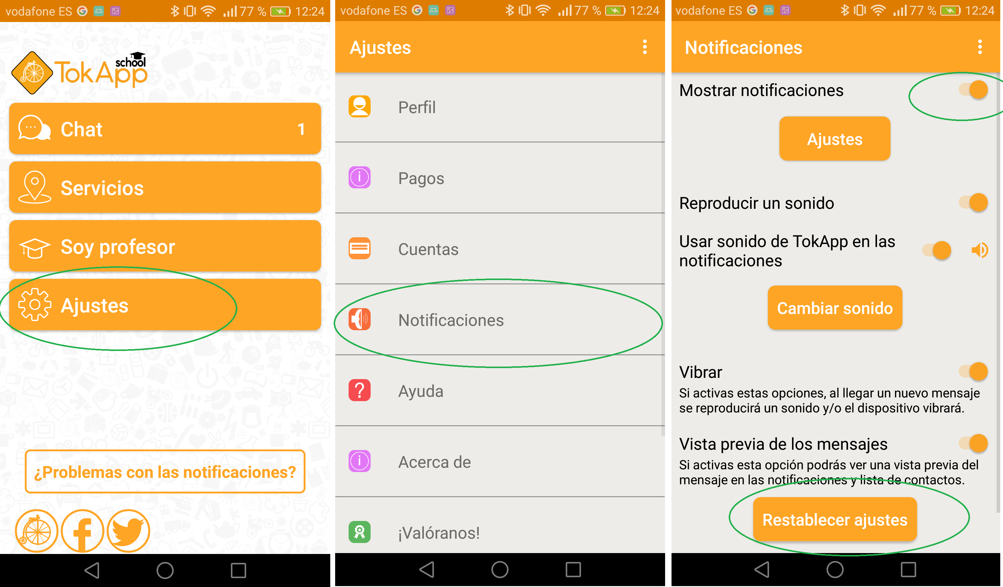 Activar notificaciones teléfonos Huawei
