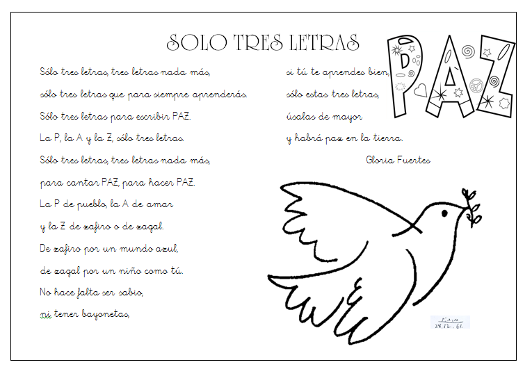 Ideas de TokApp para celebrar dia escolar de la paz y no violencia Poesía Paz, día escolar de la paz y la no violencia